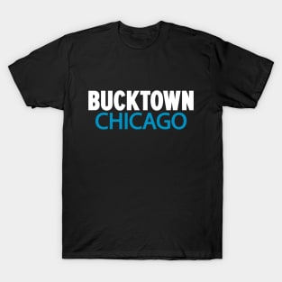 Bucktown Chicago Minimal Logo Design - Chicago Neighborhood Series T-Shirt